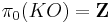 \pi_0(KO) = \mathbf Z