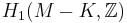 H_1(M-K,\mathbb{Z})