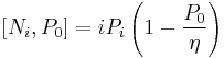 [N_i,P_0]=iP_i\left(1-\frac{P_0}{\eta}\right)