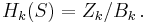 H_k(S) = Z_k/B_k\, .