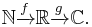  \mathbb{N} \xrightarrow{f} \mathbb{R} \xrightarrow{g} \mathbb{C} . \,\! 