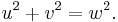 u^2%2Bv^2=w^2.\,