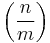 \left(\frac{n}{m}\right)