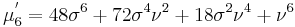 \mu_6^'=48\sigma^6%2B72\sigma^4\nu^2%2B18\sigma^2\nu^4%2B\nu^6\,