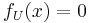 f_{U}(x)=0\,