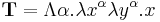 \mathbf{T} = \Lambda\alpha{.}\lambda x^{\alpha} \lambda y^\alpha{.}x