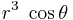  r^3~\cos\theta \,