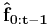 \mathbf{\hat{f}_{0:t-1}}