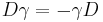 D\gamma=-\gamma D