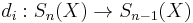 d_i: S_n(X)\to S_{n-1}(X)