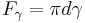 \,F_{\gamma} = \pi d \gamma