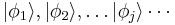 |\phi_1\rang, |\phi_2\rang, \dots|\phi_j\rang\cdots