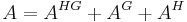 A=A^{HG}%2BA^G%2BA^H\,