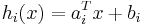 h_i(x) = a_i^T x %2B b_i