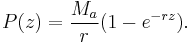 P(z) = \frac{M_a}{r}(1 - e^{-rz}).