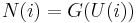 
N(i) = G(U(i)) 
