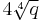 4 \sqrt[4]{q}