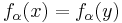 f_\alpha(x) = f_\alpha(y)