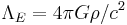 \Lambda_E = 4\pi G\rho/c^2