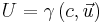 U = \gamma \left( c, \vec{u} \right) 