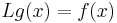 Lg(x)=f(x)