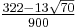 \tfrac{322-13\sqrt{70}}{900}