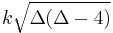 k\sqrt{\Delta(\Delta-4)}