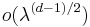 o(\lambda^{(d-1)/2})