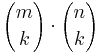 {m \choose k} \cdot {n \choose k}