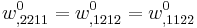 w^0_{,2211} = w^0_{,1212} = w^0_{,1122}