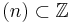 (n) \subset \mathbb Z