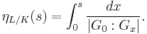 \eta_{L/K}(s)=\int_0^s \frac{dx}{|G_0:G_x|}.