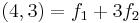 (4,3) = f_1 %2B 3 f_2