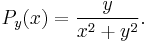 P_y(x)=\frac {y}{x^2 %2B y^2}.