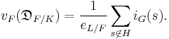 v_F(\mathfrak{D}_{F/K}) = {1 \over e_{L/F}} \sum_{s \not\in H} i_G(s).