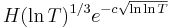  H(\ln T)^{1/3}e^{-c\sqrt{\ln\ln T}} 