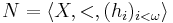 N=\langle X, < , (h_i)_{i<\omega} \rangle