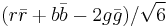 (r\bar{r}%2Bb\bar{b}-2g\bar{g})/\sqrt{6}