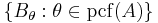 \{B_\theta:\theta\in {\rm pcf}(A)\}