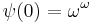 \psi(0) = \omega^\omega