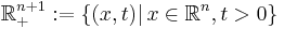 \mathbb{R}^{n%2B1}_%2B�:= \{(x,t)| \, x \in \mathbb{R}^n, t>0\}