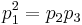 p_1^2=p_2 p_3