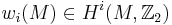 w_i(M)\in H^i(M,{\mathbb Z_2})