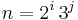 n=2^i\,3^j