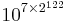 10^{7\times 2^{122}}