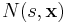 N(s,\mathbf{x})