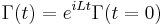 \Gamma(t) = e^{iLt}\Gamma(t=0) \, 