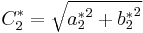 C^*_2 = \sqrt{ {a^*_2}^2 %2B {b^*_2}^2 }