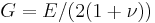 G = E/(2(1%2B\nu))