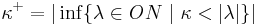 \kappa^%2B = |\inf \{ \lambda \in ON \ |\ \kappa < |\lambda| \}|